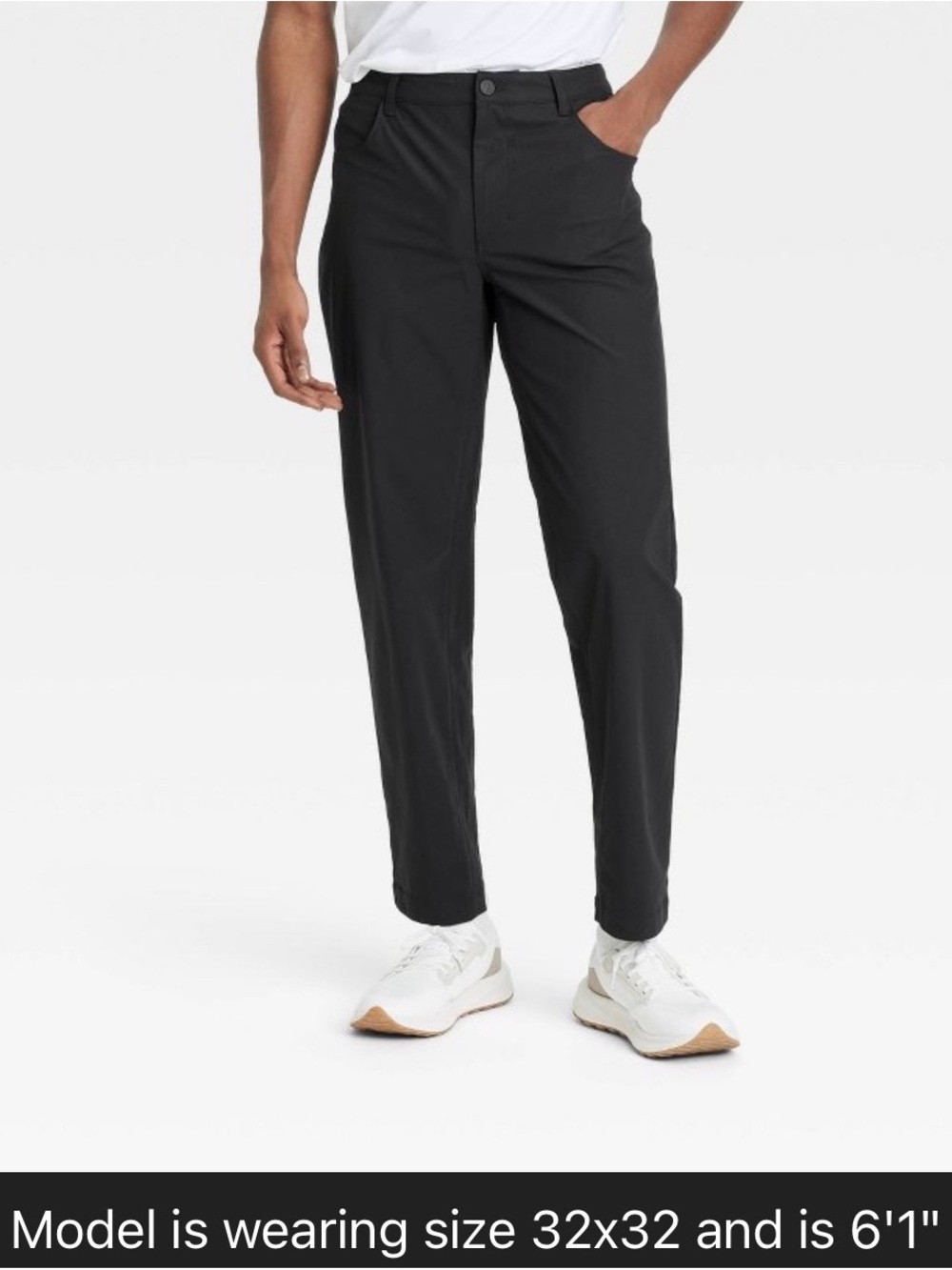 Men's 360 Lifestyle Big Relaxed Fit 5-Pocket Pants - All In Motion Black 34x32